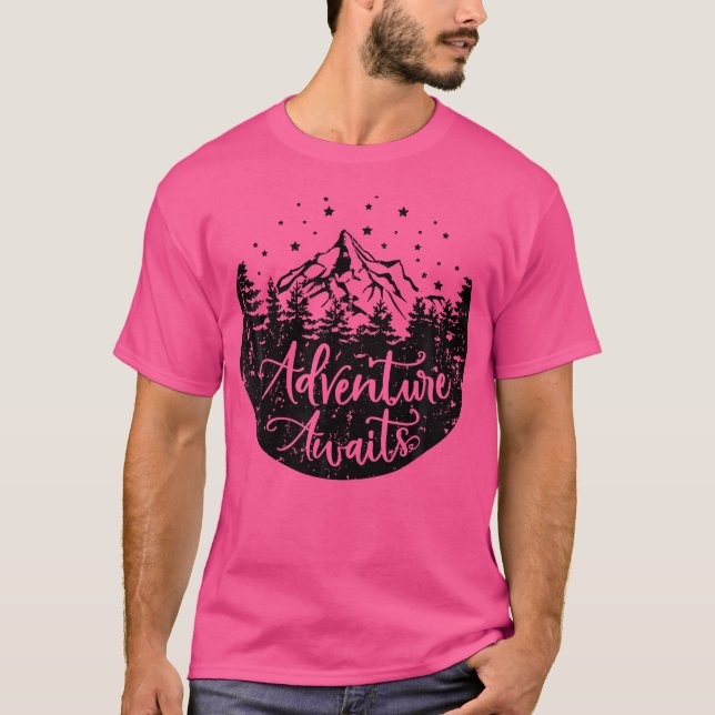 T-shirt L'Aventure Attend Dans Le Grand Extérieur Pour Cam (Devant)