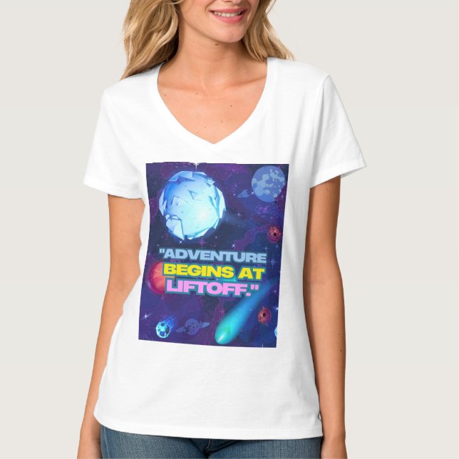 T-shirt L'aventure commence à l'élévateur isolé (Devant)