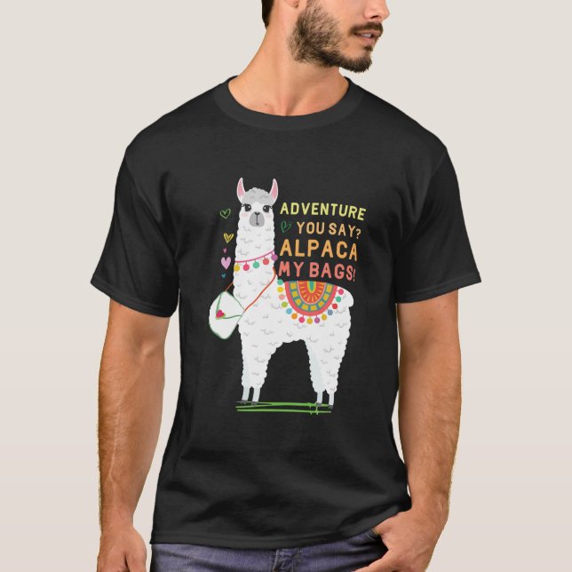 T-shirt L'Aventure Que Tu Dis ? Alpaca Mes Sacs Cute Funny (Devant)