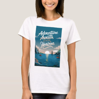 T-shirt L'aventure vous attend, au-delà de l'horizon