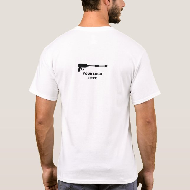 T-shirt Laver sous pression Ajouter votre logo (Dos)