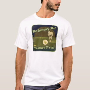 T-shirt Laverie noire Mat Drôle Moto