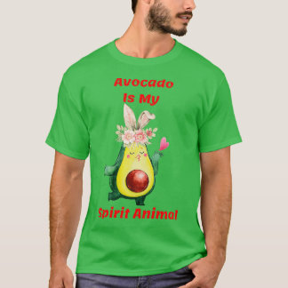 T-shirt L'Avocado Drôle Est Mon Esprit Animal Lapin Oreill