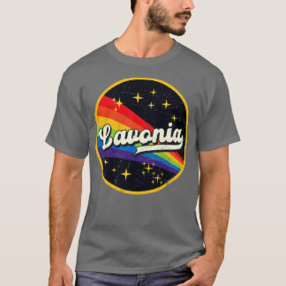 T-shirt Lavonia Arc en ciel dans l'espace Grunge Vintage S