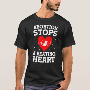 T-shirt L'Avortement Empêche Un Foetus Coeur Battu Droit À