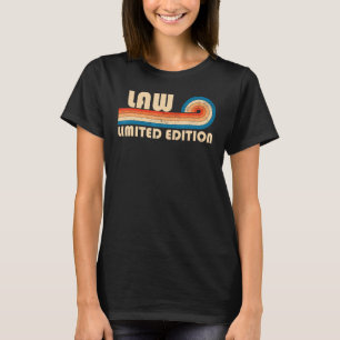 T-shirt LAW Nom de famille Retro Vintage 80s 90s Anniversa