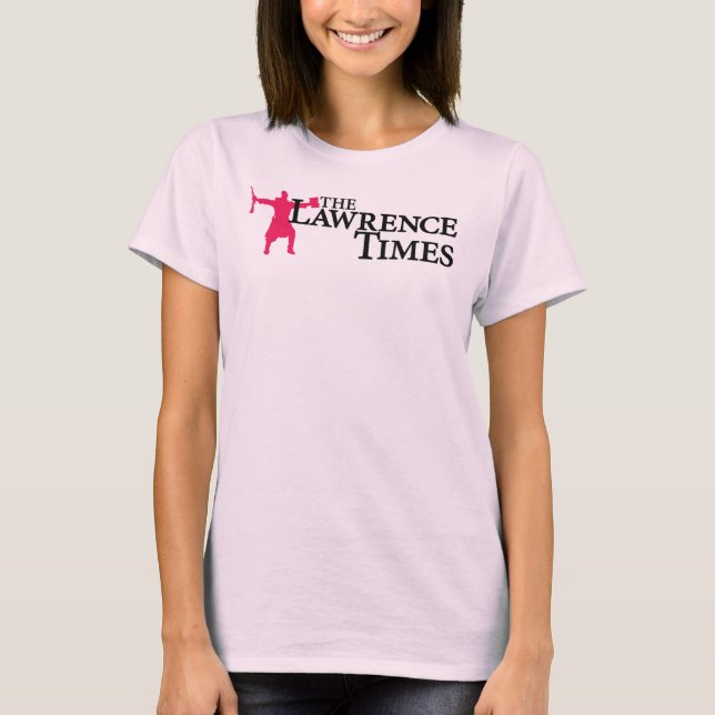 T-shirt Lawrence Times rose femme (Devant)