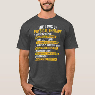 T-shirt Laws Of Physical Therapy Therapist Funny PT Gait