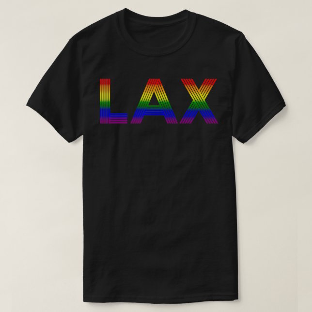 T-shirt LAX Disco Rainbow Pride cadeau de voyage (Design devant)