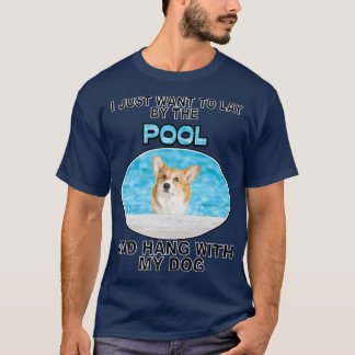 T-shirt Lay By Pool & Hang W Corgi692