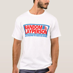 T-shirt Layperson aléatoire (version de drapeau américai