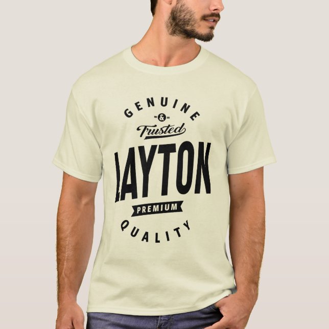 T-shirt Layton Nom personnalisé Cadeau Anniversaire (Devant)