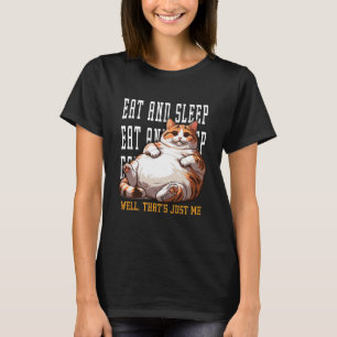 T-shirt Lazy Cat Femmes Noires