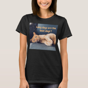 T-shirt Lazy chat allongé sur le canapé