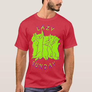 T-shirt Lazy dimanche cadeau Halloween Jour Thanksgiving C