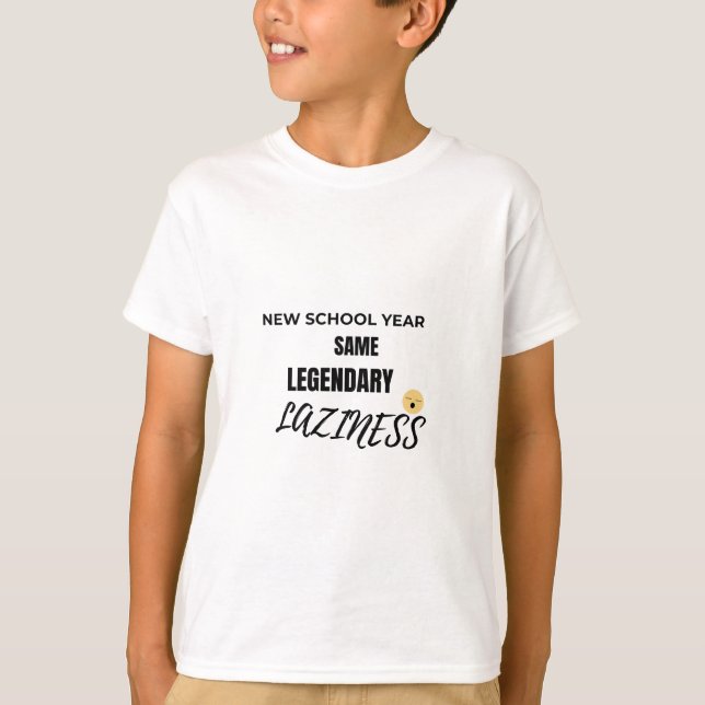 T-shirt Lazy Emoji Back to School Shirt (Devant)