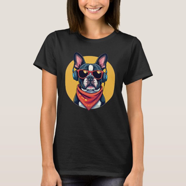 T-shirt Lazy Frenchie Nope Cute Bulldog Tee (Devant)