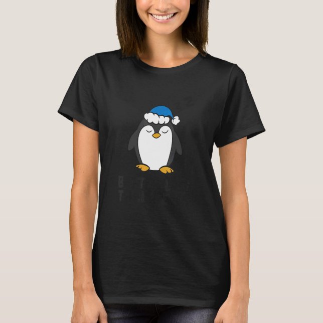 T-shirt Lazy Penguin Tardy Mieux Tard Que Jamais Penguin (Devant)