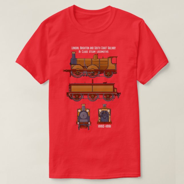 T-shirt LB amp SCR B1 Classe British Steam Train Locomotiv (Design devant)