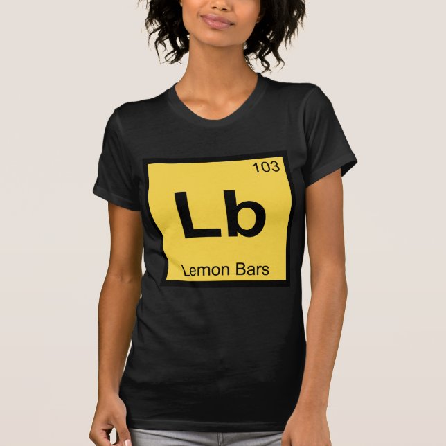 T-shirt Lb - Bars à citron Chimie Symbole de table périodi (Devant)