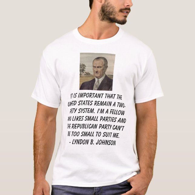 T-shirt LBJ sur le Parti Républicain (Devant)