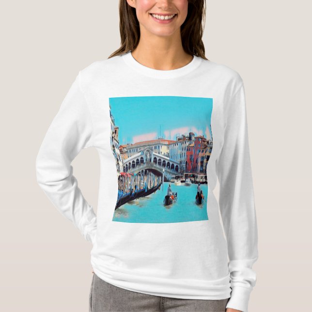 T-shirt ldp VENICE - gondolas - rialto - (Devant)