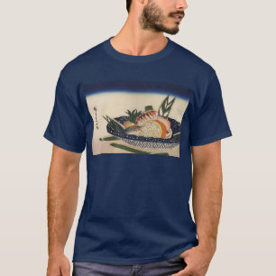 T-shirt le 江戸前寿司, sushi de 広重 roulent, Hiroshige, Ukiyoe