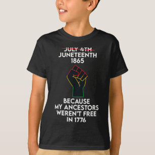 T-shirt Le 11° anniversaire de la libération des noirs afr