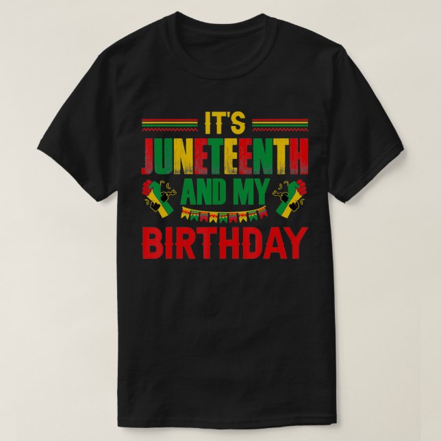 T-shirt Le 11 juin est mon anniversaire Journée de la libe (Design devant)