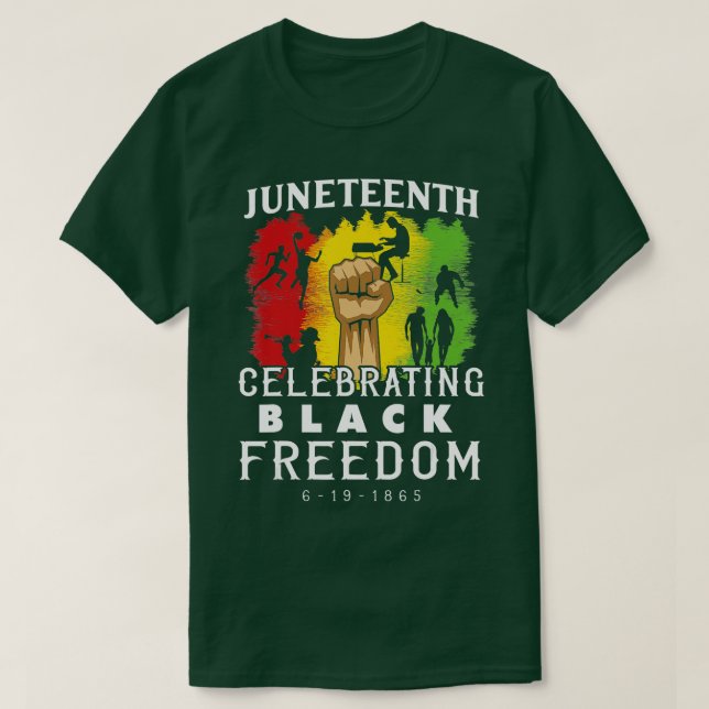 T-shirt Le 11° siècle célèbre la liberté noire (Design devant)