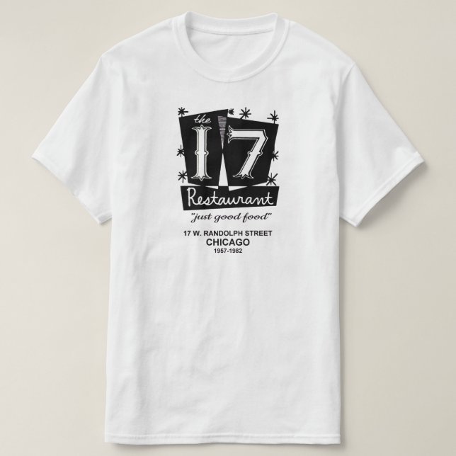 T-shirt Le 17 Restaurant, Chicago, IL (Design devant)