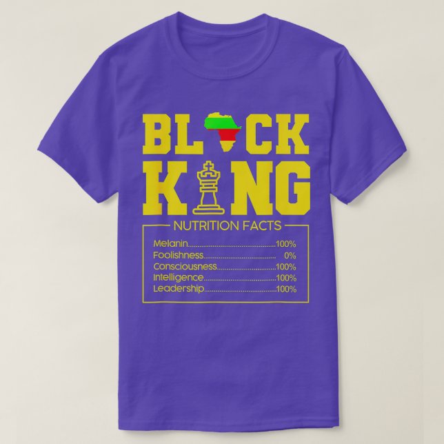 T-shirt Le 17ème Roi Noir Faits nutritionnels (Design devant)