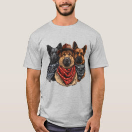 T-shirt Le 4 Juillet Chiens De Berger Allemands