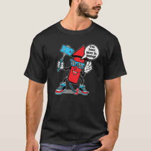 T-shirt Le 4 Juillet Je Suis Juste Ici Pour Bang America