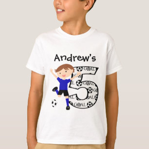 T-shirt Le 5ème football personnalisé d'anniversaire ble