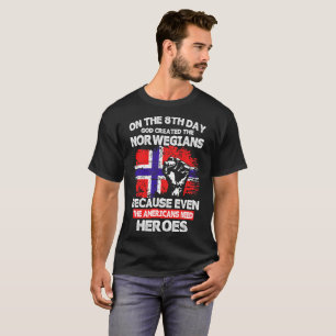T-shirt Le 8ème jour Dieu a créé des héros d'Américain de