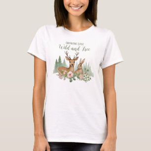 T-shirt Le Baby shower des animaux des bois