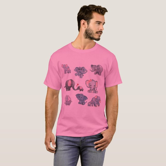 T-shirt Le bal des éléphants (Devant entier)