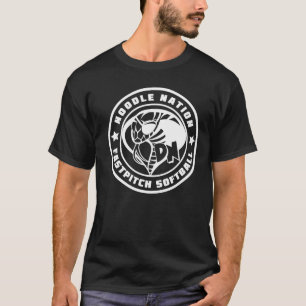 T-shirt Le base-ball de nouilles de danger de chemise de