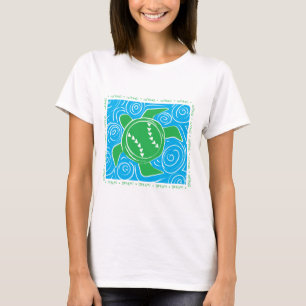 T-shirt Le base-ball de plage de tortue