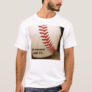 T-shirt le base-ball, le disque est toujours 61.