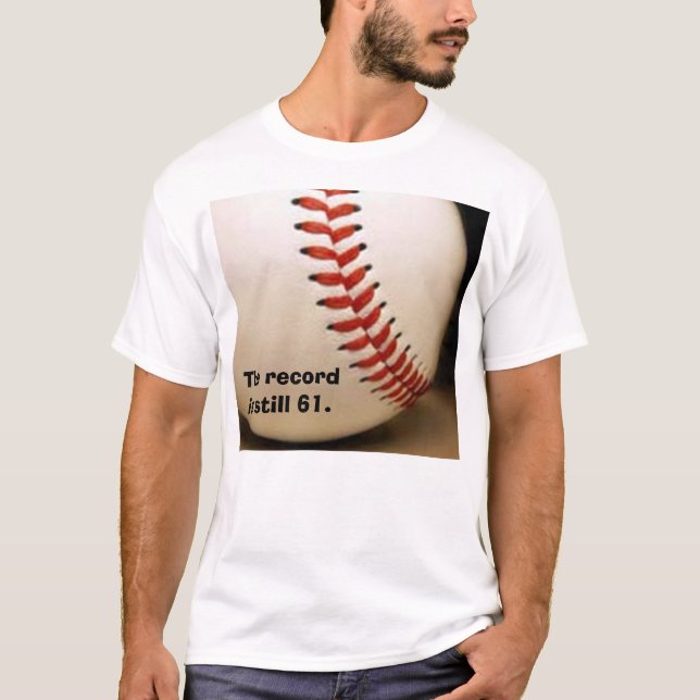 T-shirt le base-ball, le disque est toujours 61. (Devant)
