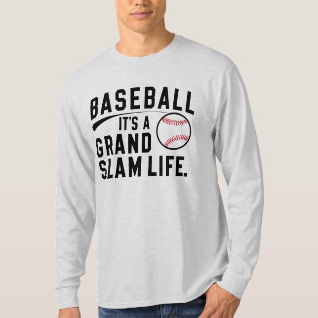T-shirt Le baseball c'est la vie grand slam (Devant)