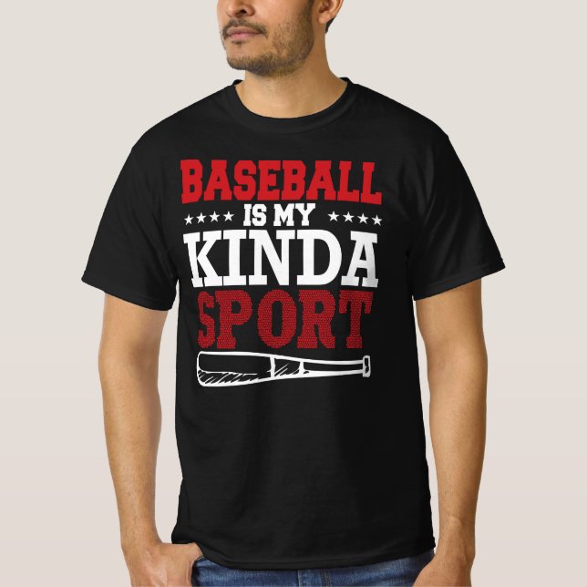 T-shirt Le baseball est ma jupe sport masculine Kinda (Devant)
