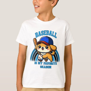 T-shirt Le Baseball Est Mon Chiot De Saison Préféré