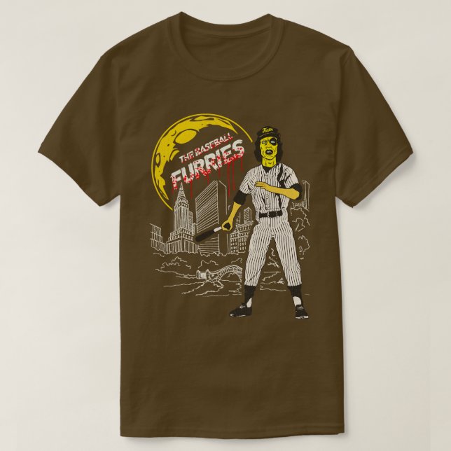 T-shirt Le baseball nourrit la lune de sang (Design devant)