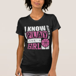 T-shirt Le basket-ball de jeu aiment une fille