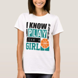 T-shirt Le basket-ball de jeu aiment une fille