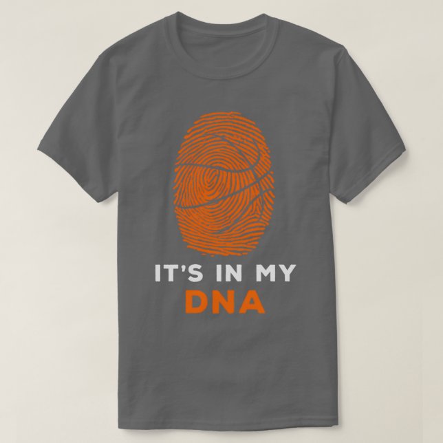 T-shirt Le Basket-Ball Est Dans Mon ADN Finger Hoodie Café (Design devant)