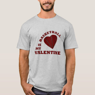 T-shirt le basket-ball est mon valentin